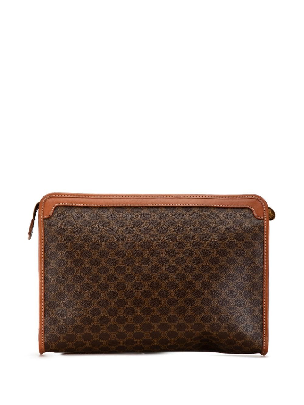 Céline Pre-Owned 1900s Macadam clutch - Bruin