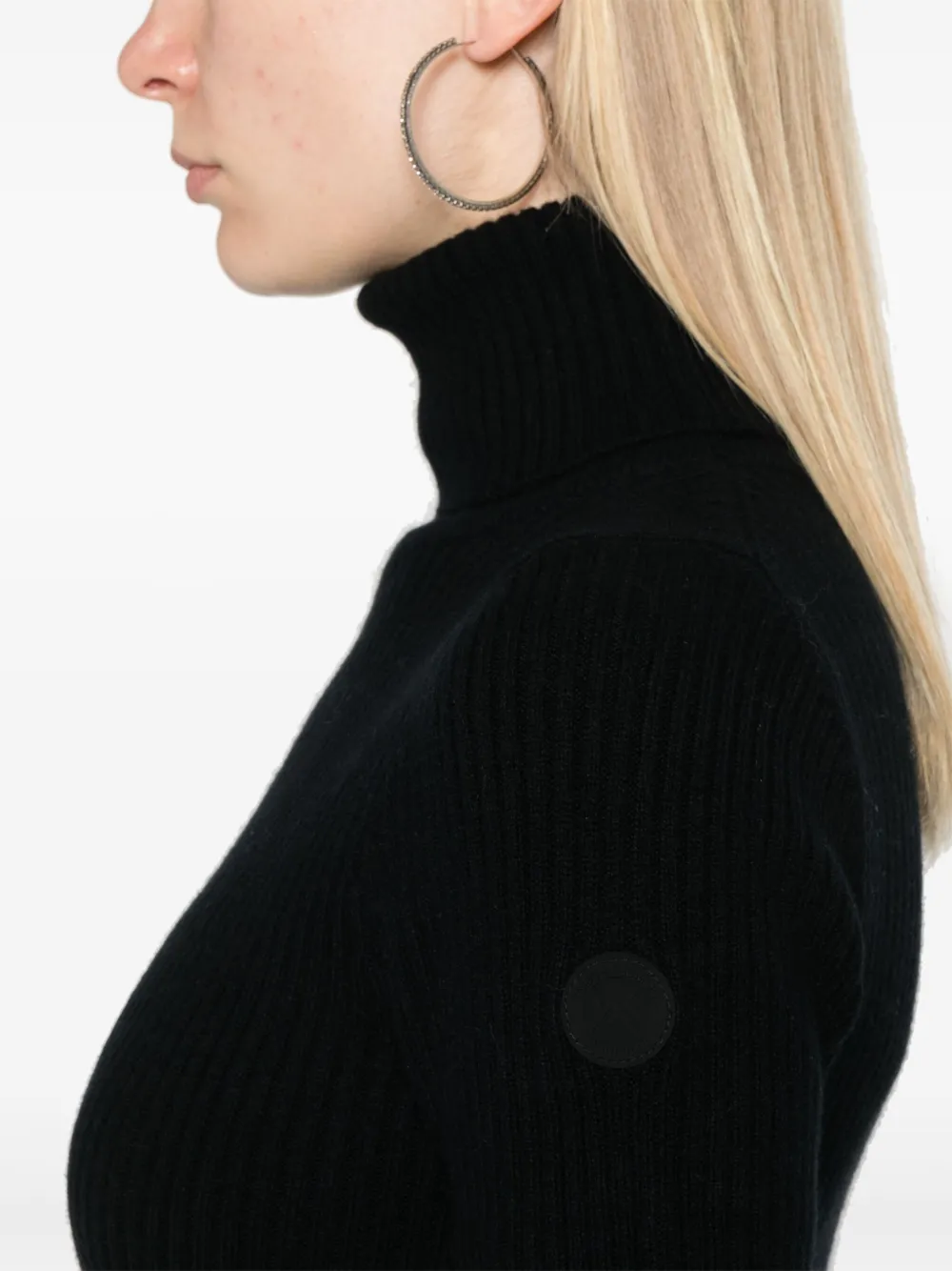 Yves Salomon Long-sleeved Turtleneck Sweater In Black