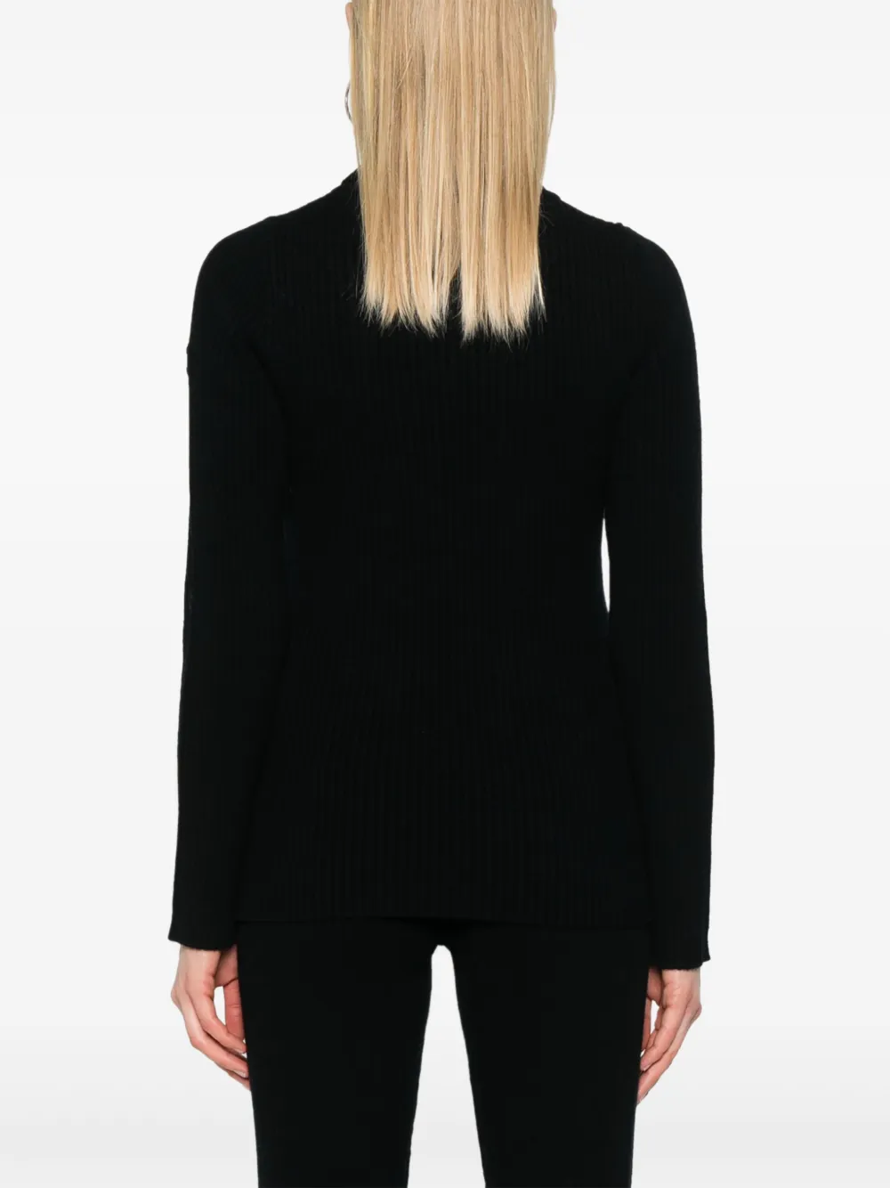 Yves Salomon Long-sleeved Turtleneck Sweater In Black