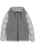 Herno knit-panels puffer jacket - Grey