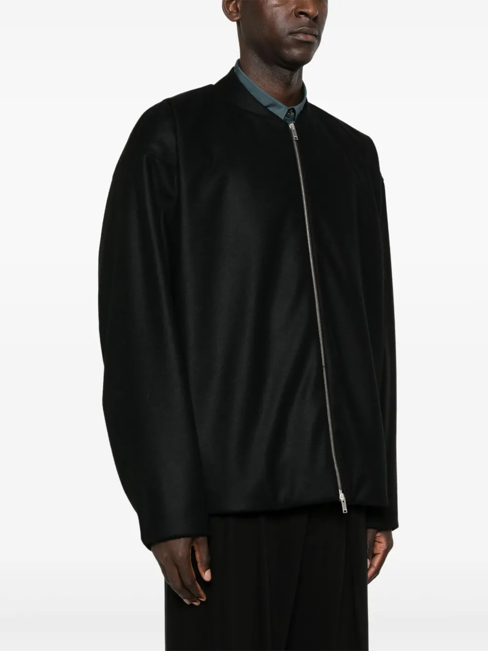Jil Sander Wollen jack Zwart