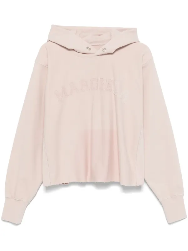 Maison Margiela Logo Cotton Hoodie | Neutrals | FARFETCH GE