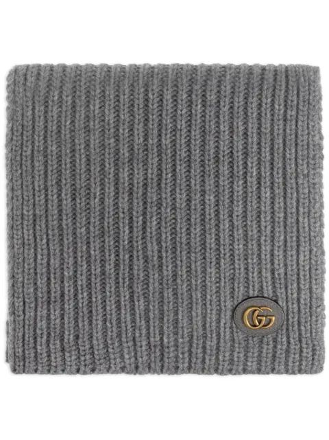 Gucci logo-patch knit scarf