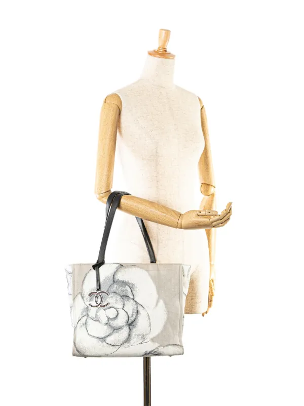 Chanel canvas shopping tote best sale