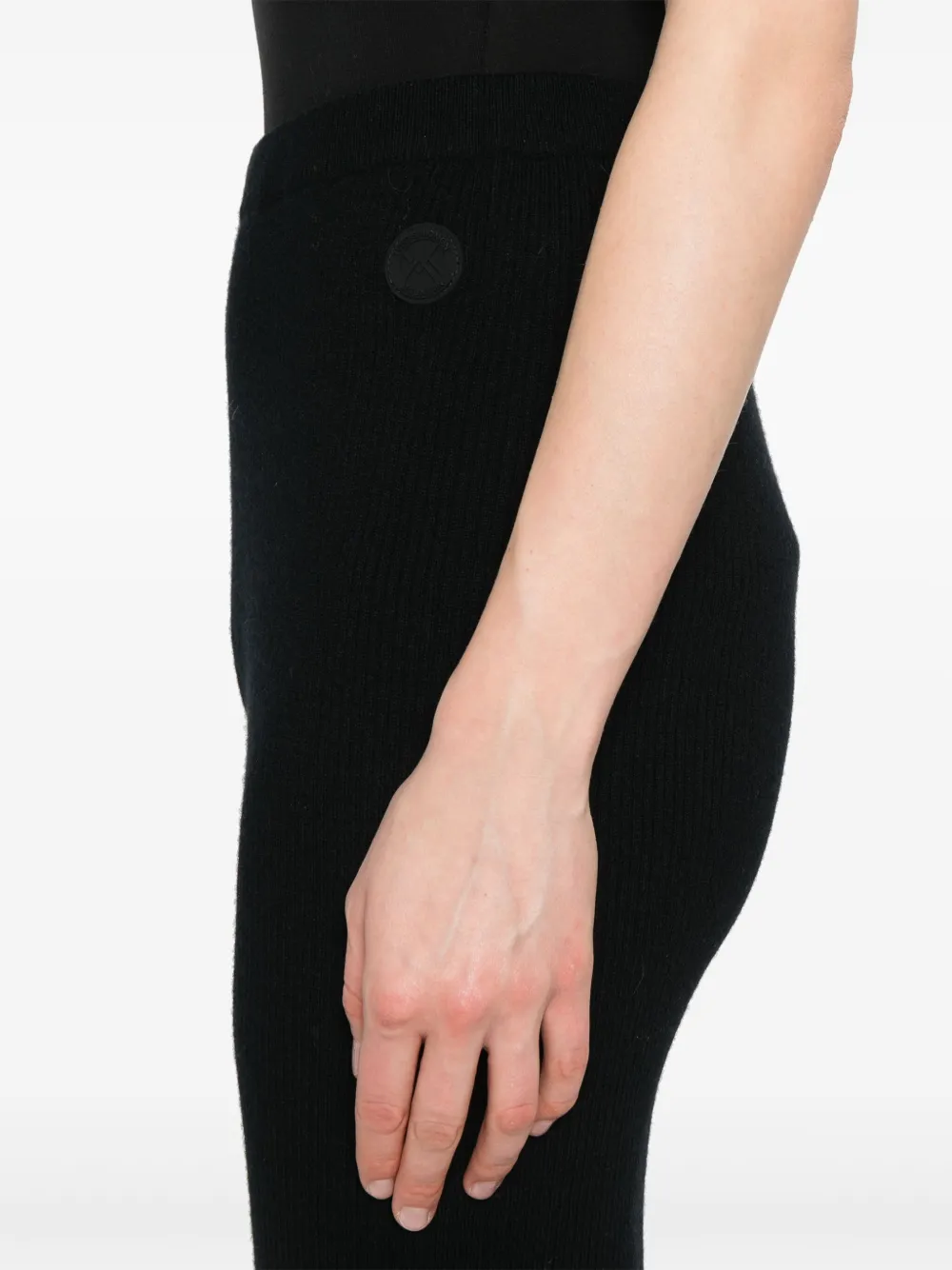 Yves Salomon Tapered Trousers In Black
