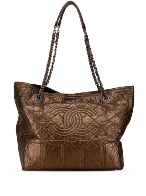 HOT SALE CHANEL 2008-2009 Distressed Calfskin Shopping In Moscow tote bag Women