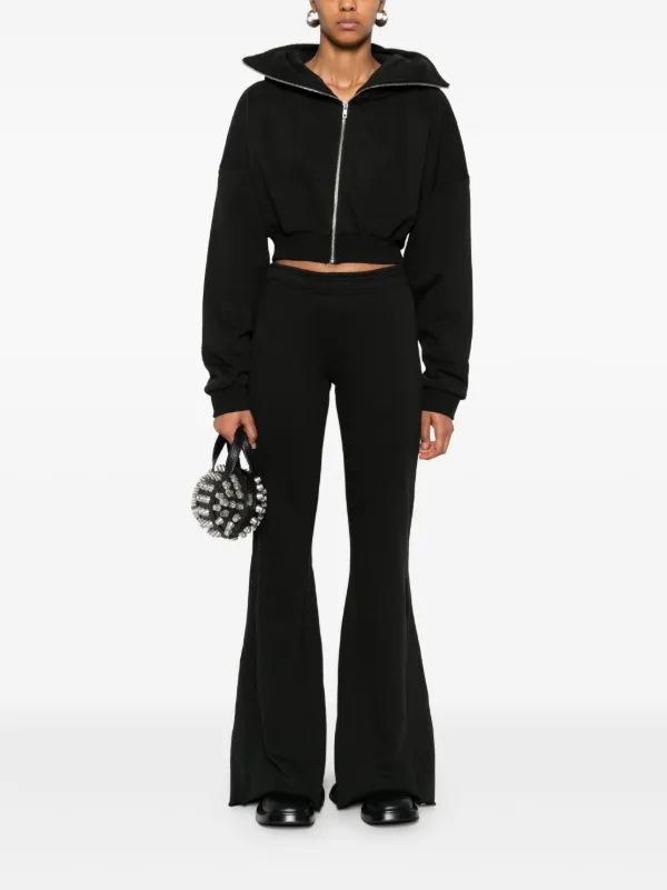 ENTIRE STUDIOS Cropped zip-up Hoodie | Black | FARFETCH