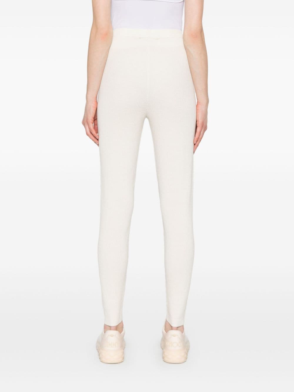 Shop Yves Salomon Tapered Trousers In Neutrals