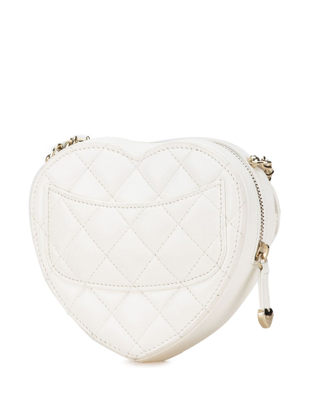 Affordable HOT SALE CHANEL 2021 Mini Lambskin CC in Love Heart crossbody bag Women