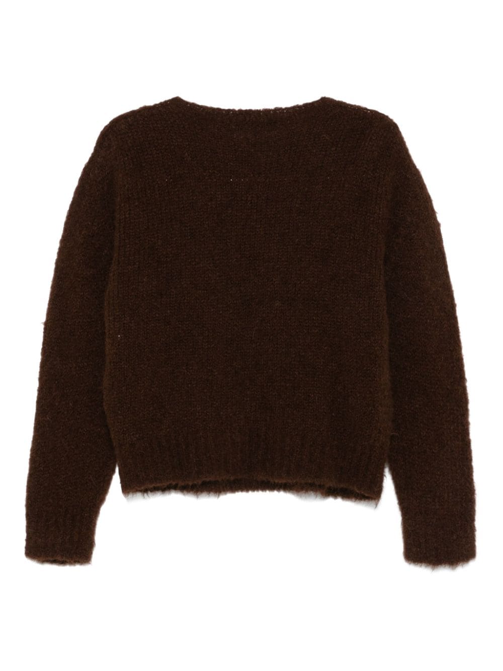 Shop Tela Brushed Knit Sweater In Brown