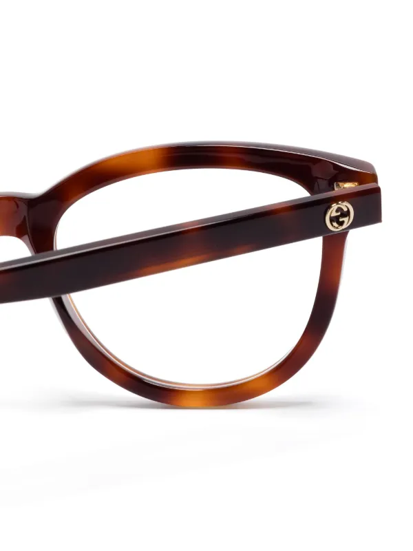 Gucci Eyewear トータスシェル 眼鏡フレーム | ブラウン | FARFETCH JP