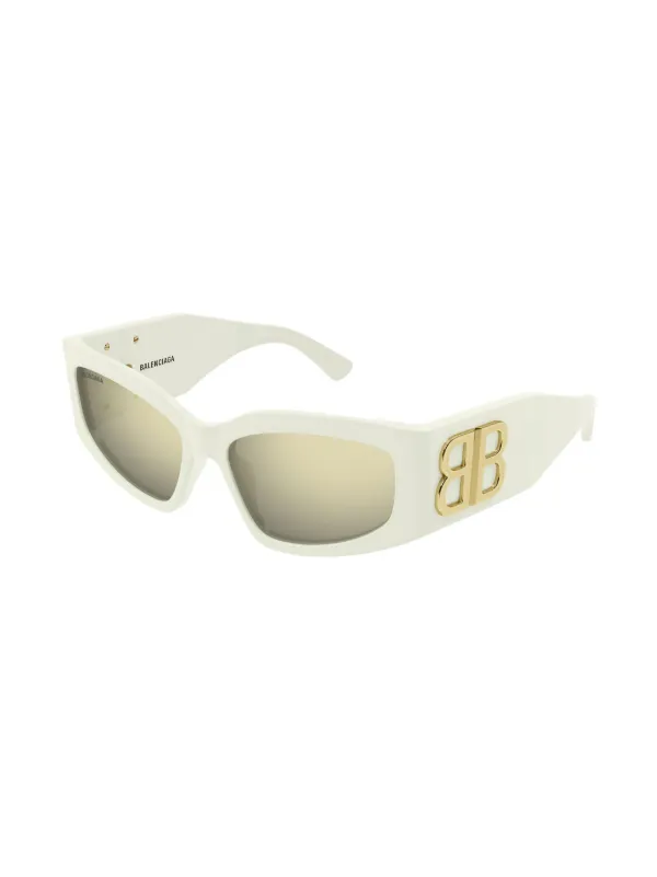 Balenciaga Eyewear Bossy Cat Sunglasses | White | FARFETCH RO