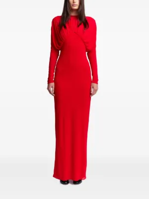【関税込み】16Arlington バーガンディ Simm Gown マキシドレス ロングドレス 演奏会 Aライン パーティ― 発表会 ステージ
