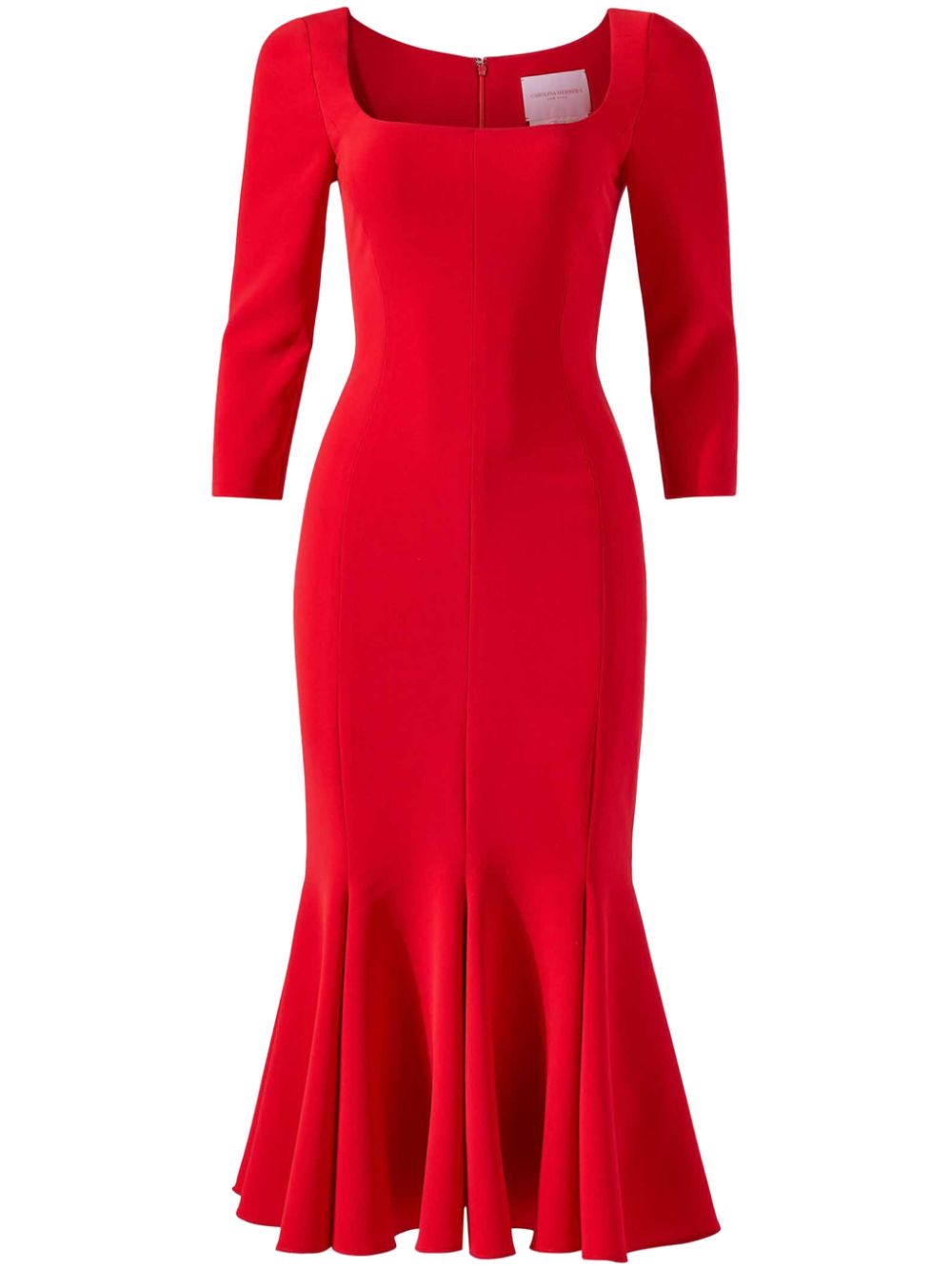 CAROLINA HERRERA TRUMPET MIDI DRESS 