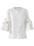 Carolina Herrera bow-detail ruffled blouse - White