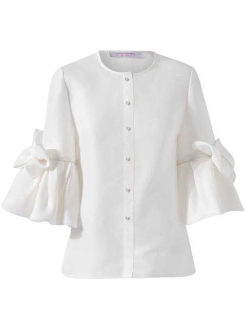 Carolina Herrera bow-detail ruffled blouse Women