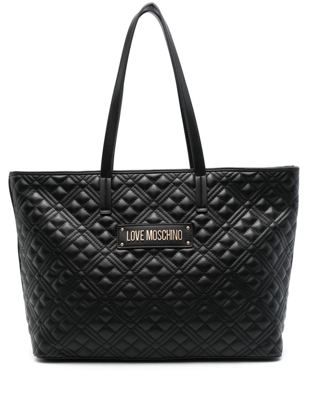 diamond-quilted shoulder bag