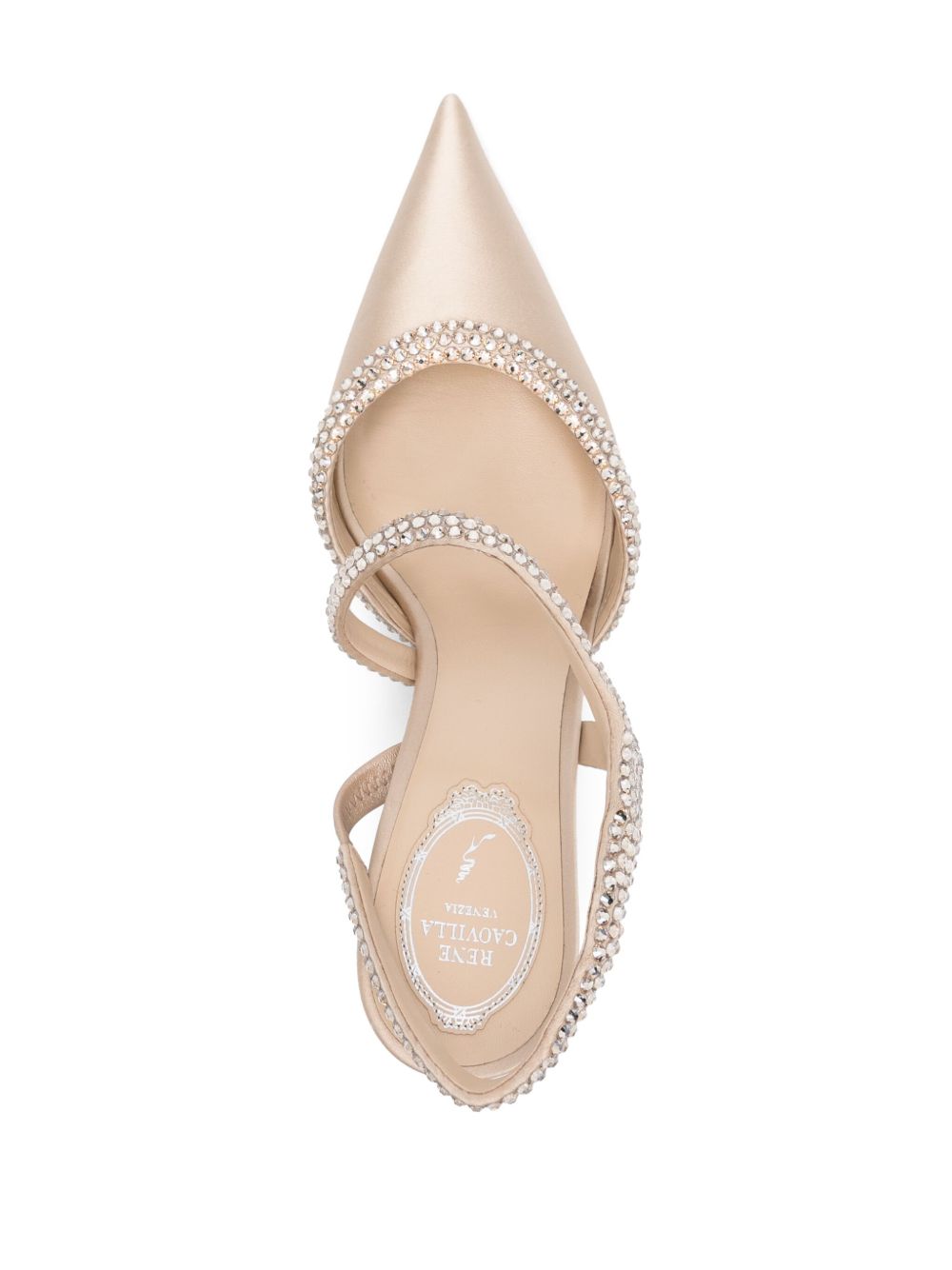 René Caovilla 80 mm Lisa pumps Beige