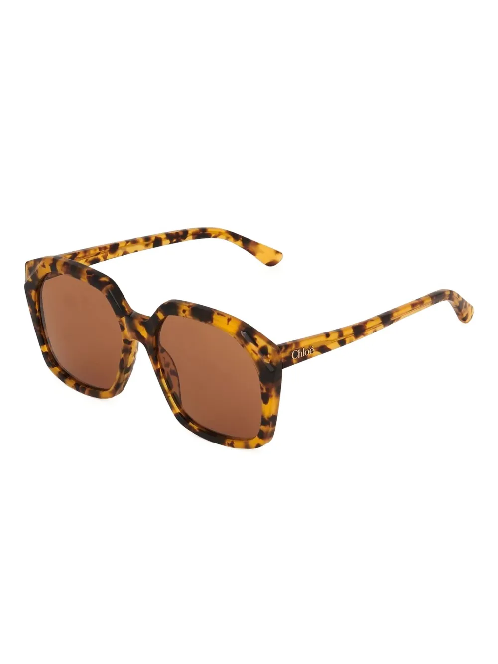Chloé Eyewear Zonnebril met oversized montuur - Bruin