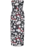 alessandro enriquez fireworks-print midi dress - Black
