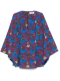 alessandro enriquez floral-print mini dress - Blue