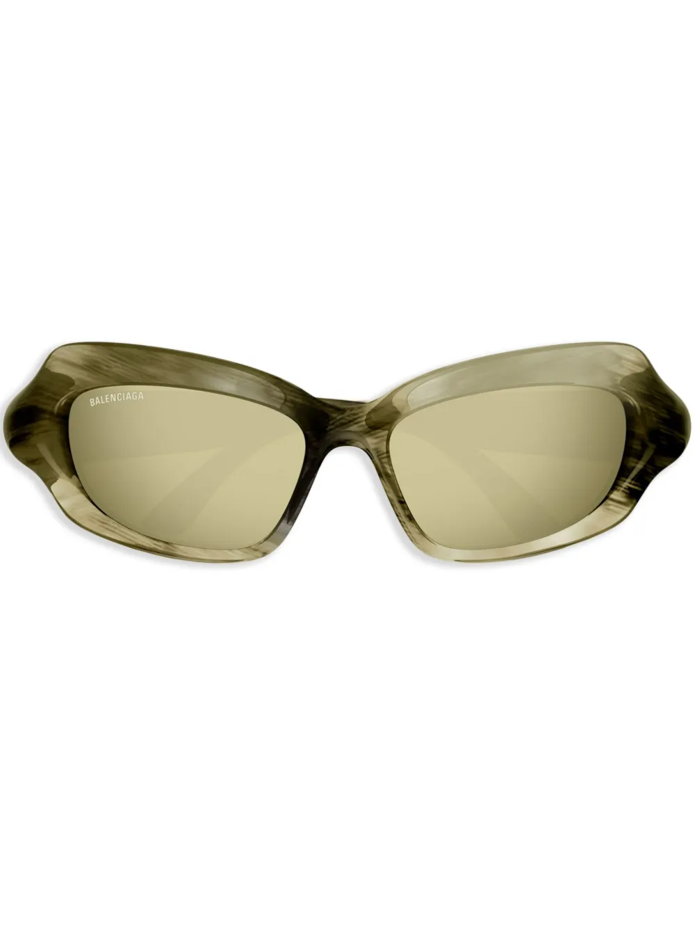 Balenciaga Eyewear Zonnebril met logoplakkaat Bruin