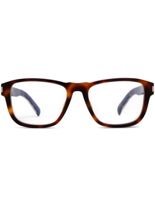 Lunettes de vue à logo gravé - Saint Laurent Eyewear - Modalova
