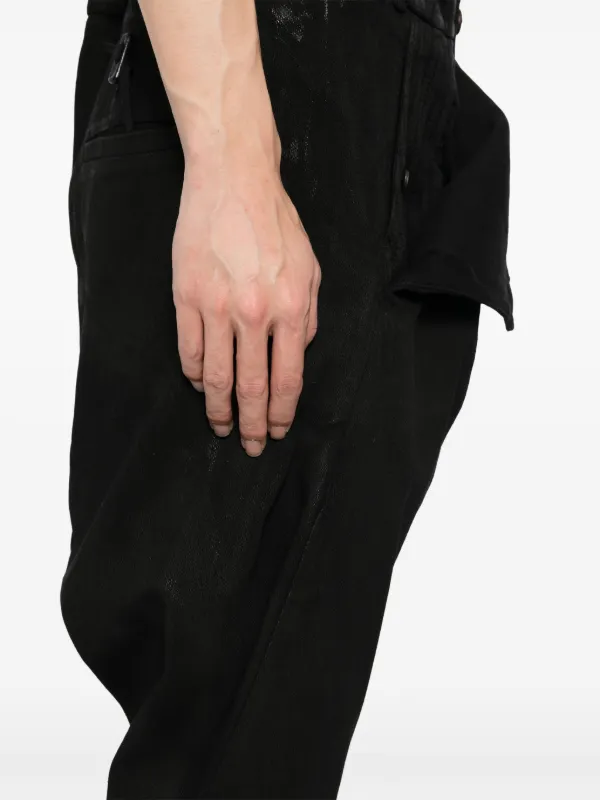 Boris Bidjan Saberi コーティング パンツ | ブラック | FARFETCH JP