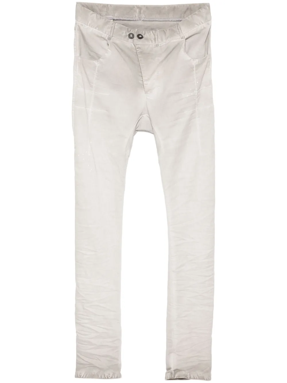 Boris Bidjan Saberi drop-crotch skinny trousers | Grey | Image 1