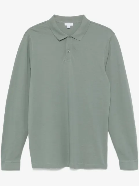 Sunspel long-sleeve piqué polo shirt