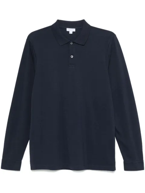Sunspel long-sleeve piqué polo shirt