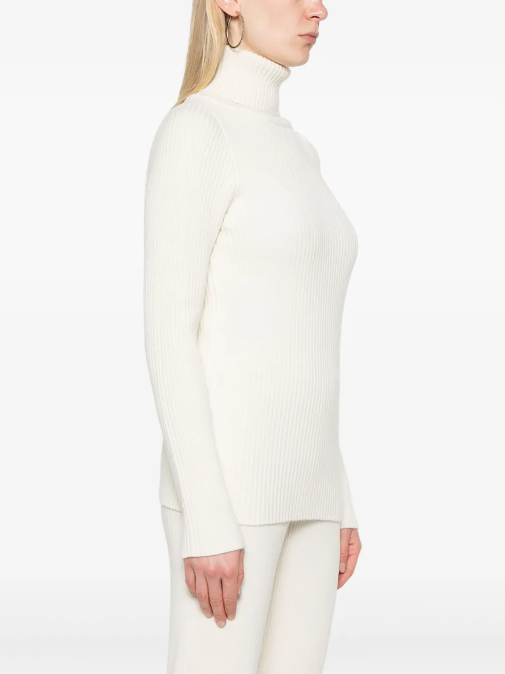Yves Salomon Turtleneck Sweater In Neutrals