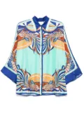 Camilla wide-sleeves blouse - Blue