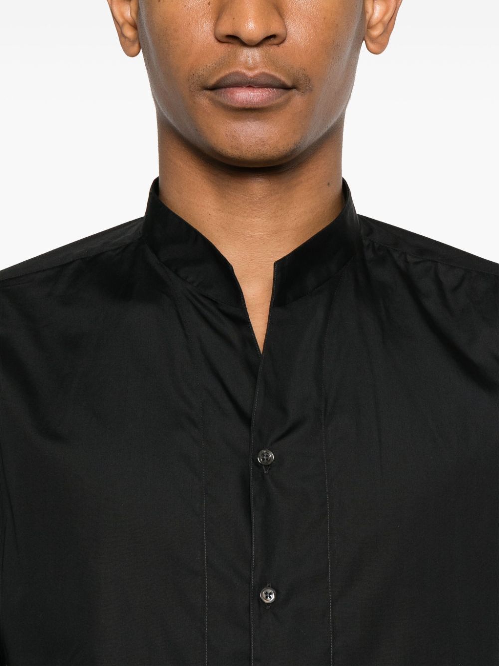 Emporio Armani band-collar shirt Men