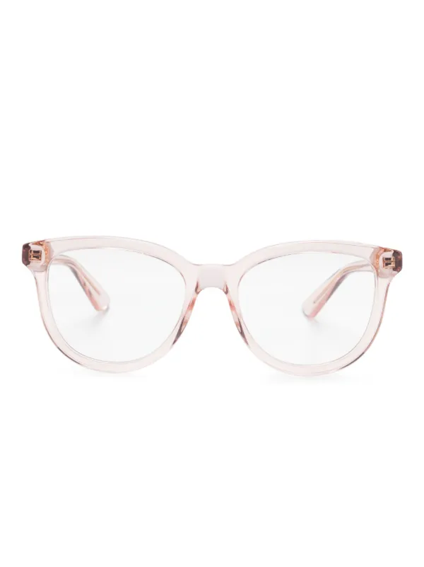 Gucci Eyewear transparent-frame Glasses Pink FARFETCH PH