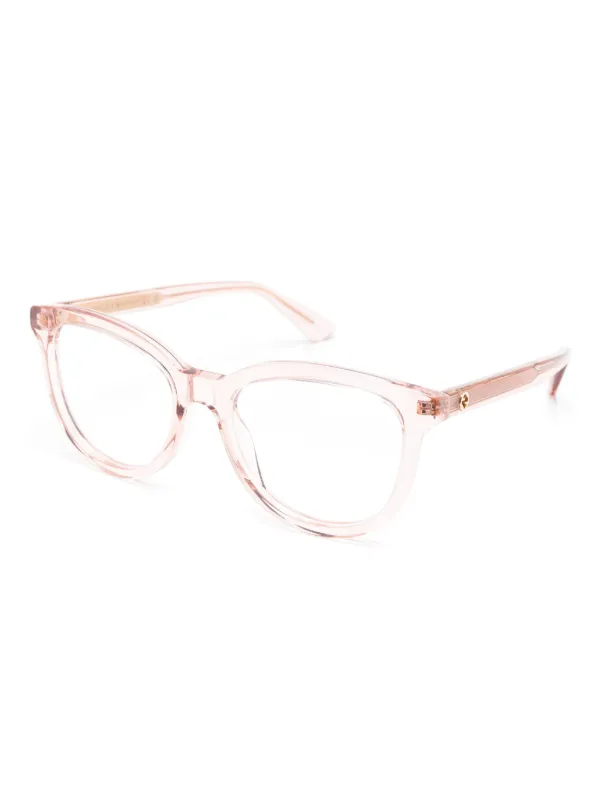 Gucci Eyewear transparent frame glasses women Acetate 27 Pink