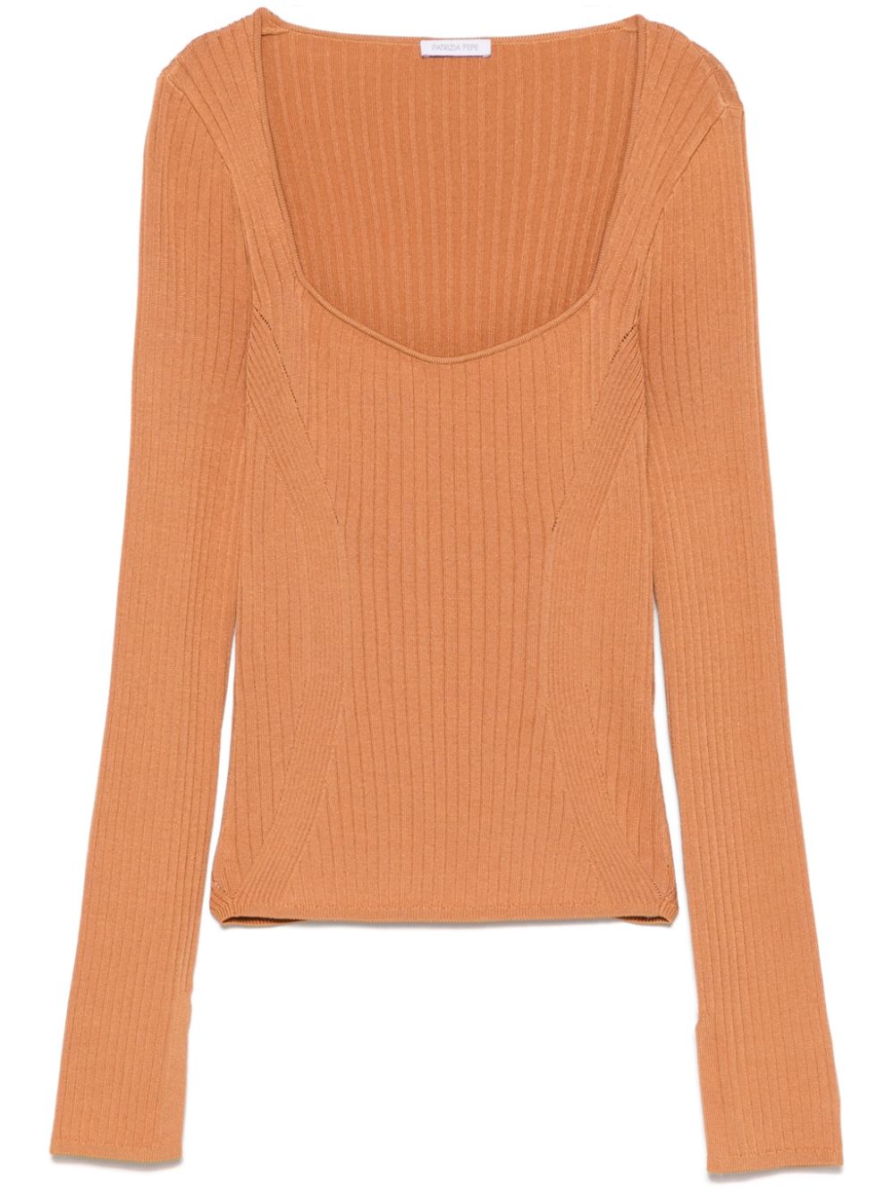 ribbed-knit sweater