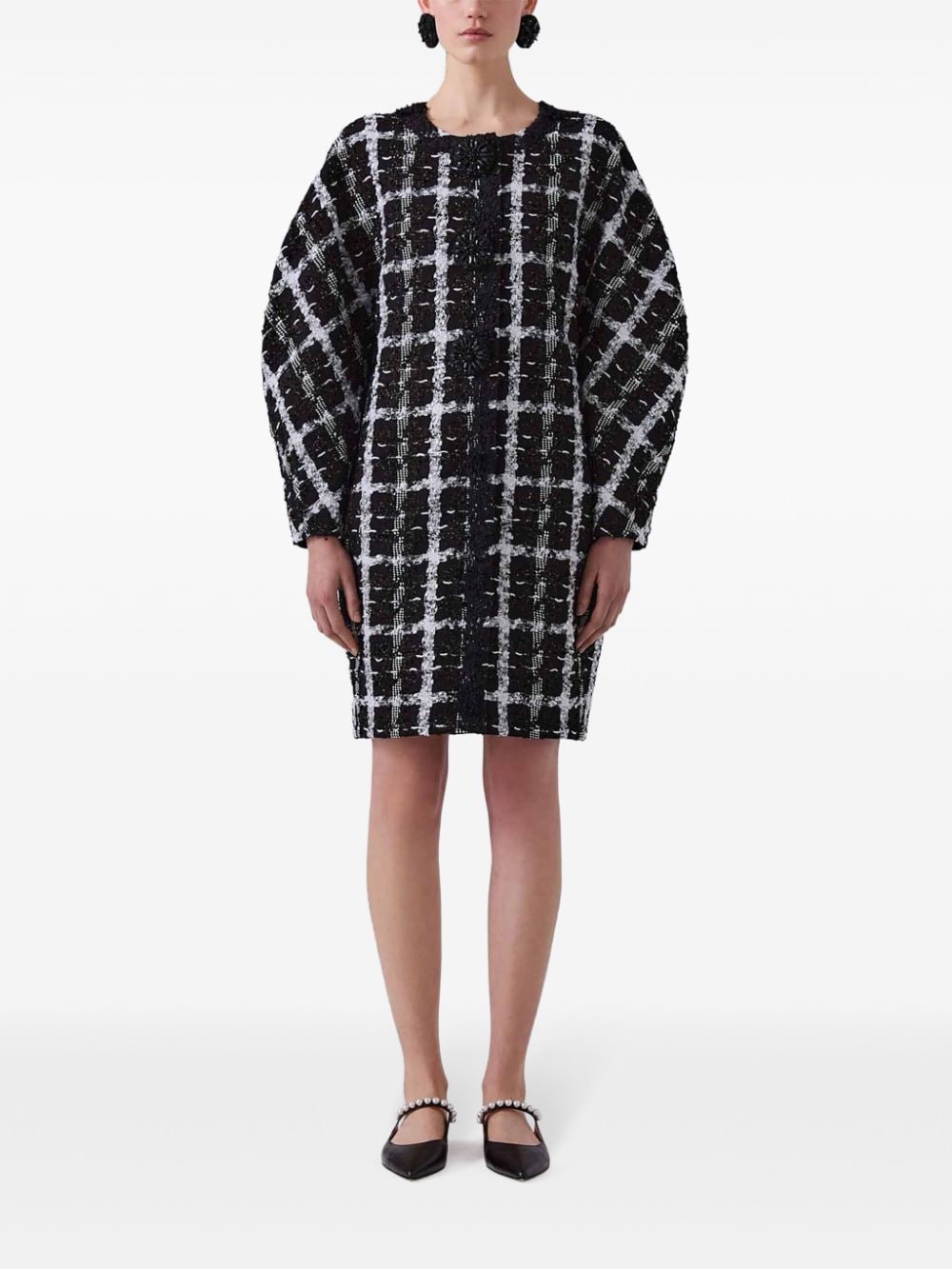 Carolina Herrera tweed coat - Zwart