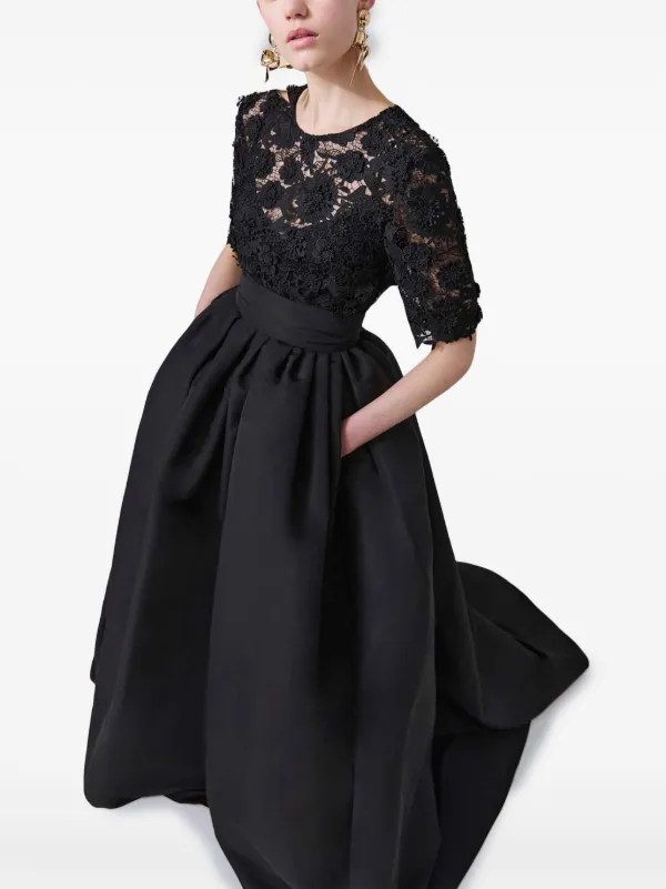 Carolina Herrera Long Sleeve Lace Cocktail Dress Carolina Herrera