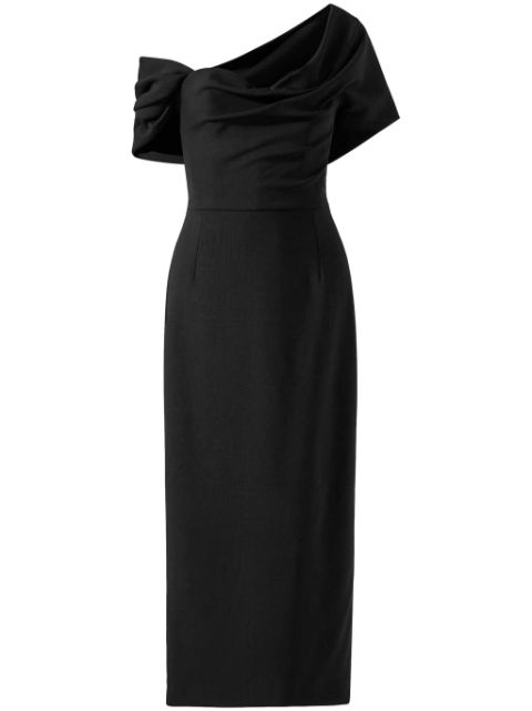 Carolina Herrera draped-detailing midi dress Women