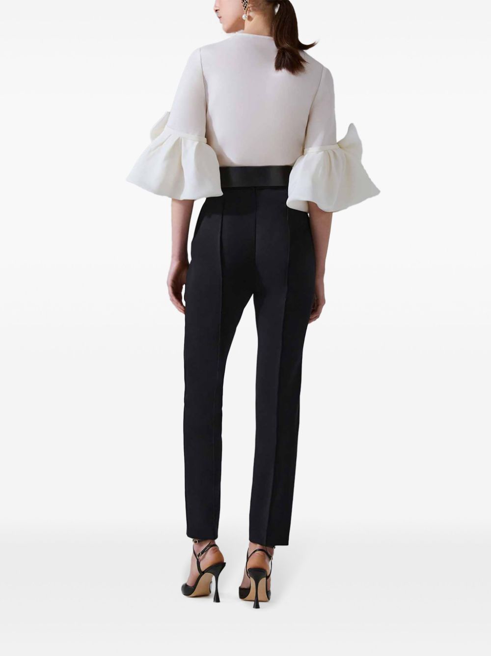 Shop Carolina Herrera High-waisted Skinny-cut Trousers In Black