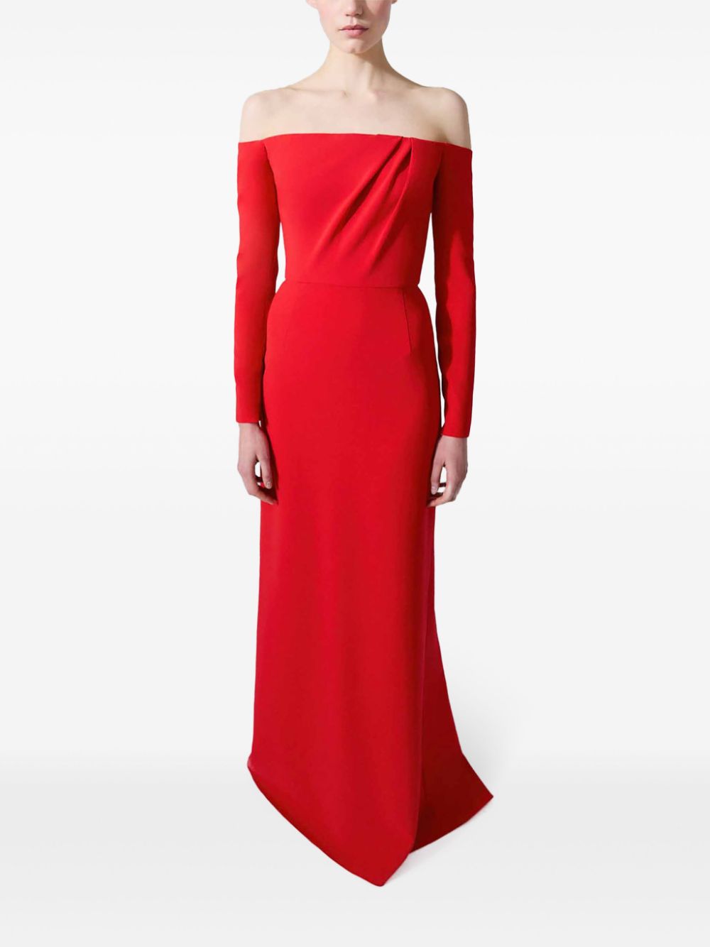 Carolina Herrera Off-shoulder jurk Rood