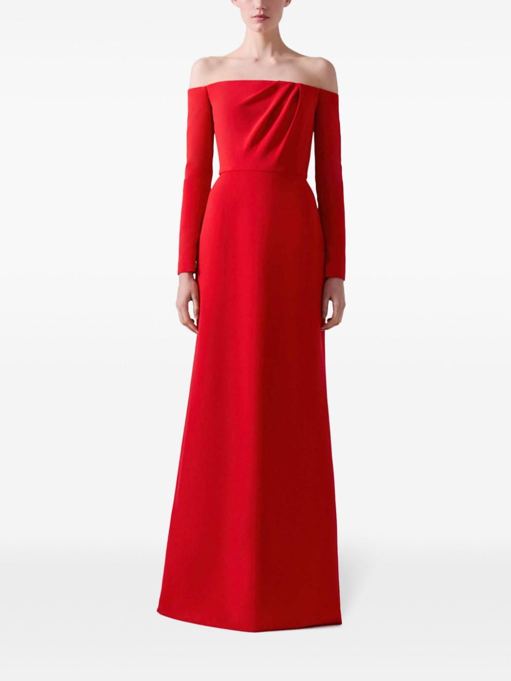 Carolina Herrera Off-shoulder jurk Rood