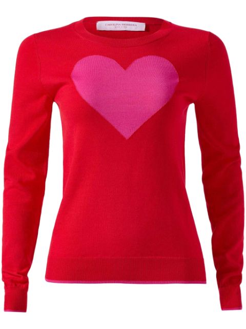 Carolina Herrera heart-print knitted top Women