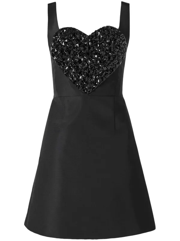 Carolina Herrera Bead-embellished Mini Dress in Black