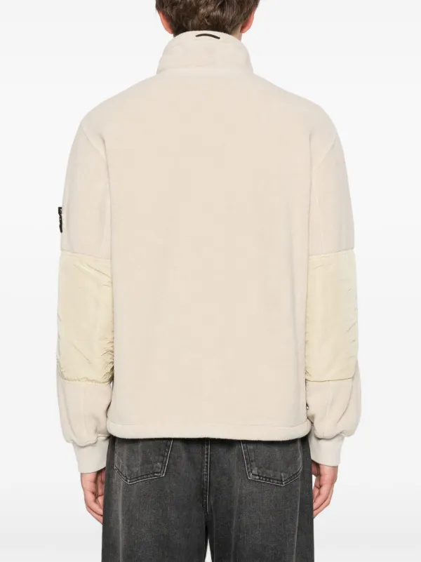 STONE ISLAND フリースジャケット ホワイト STONE ISLAND フリースジャケット ホワイト