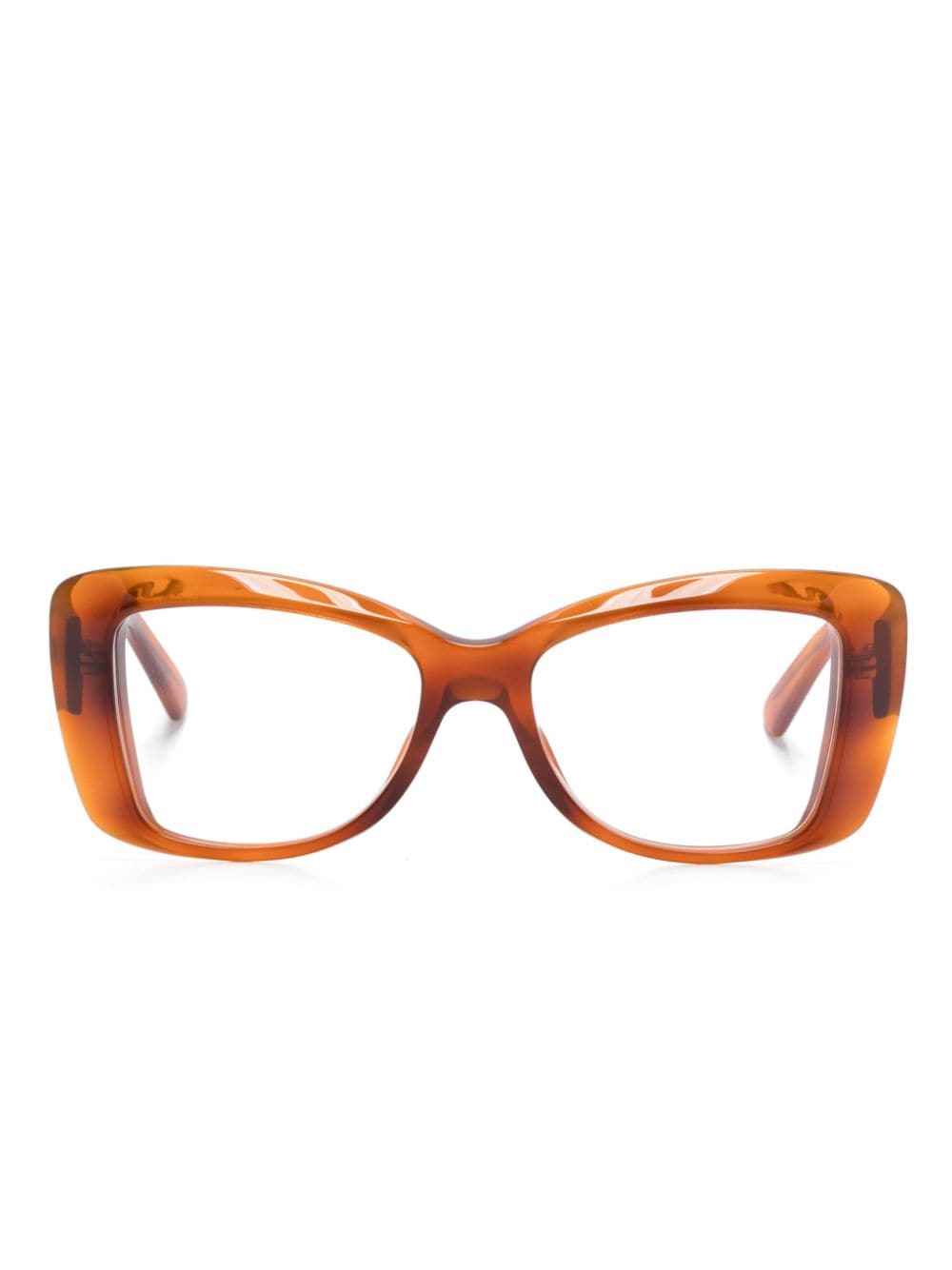 Gucci Interlocking G Plaque Glasses In Brown