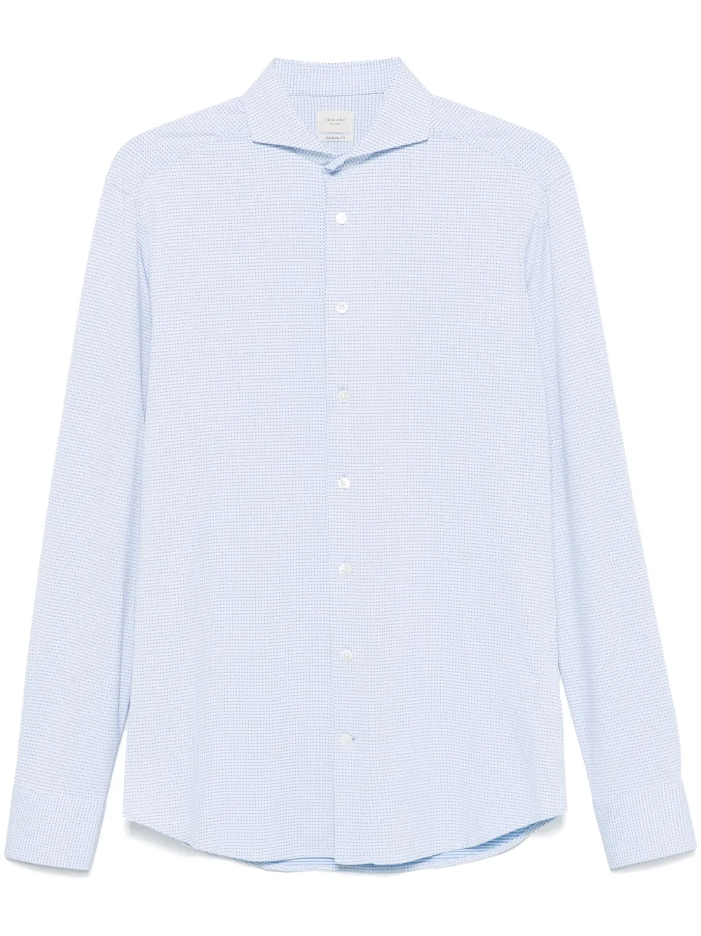 Traiano Milano Polka Dot Cutaway-collar Shirt In White