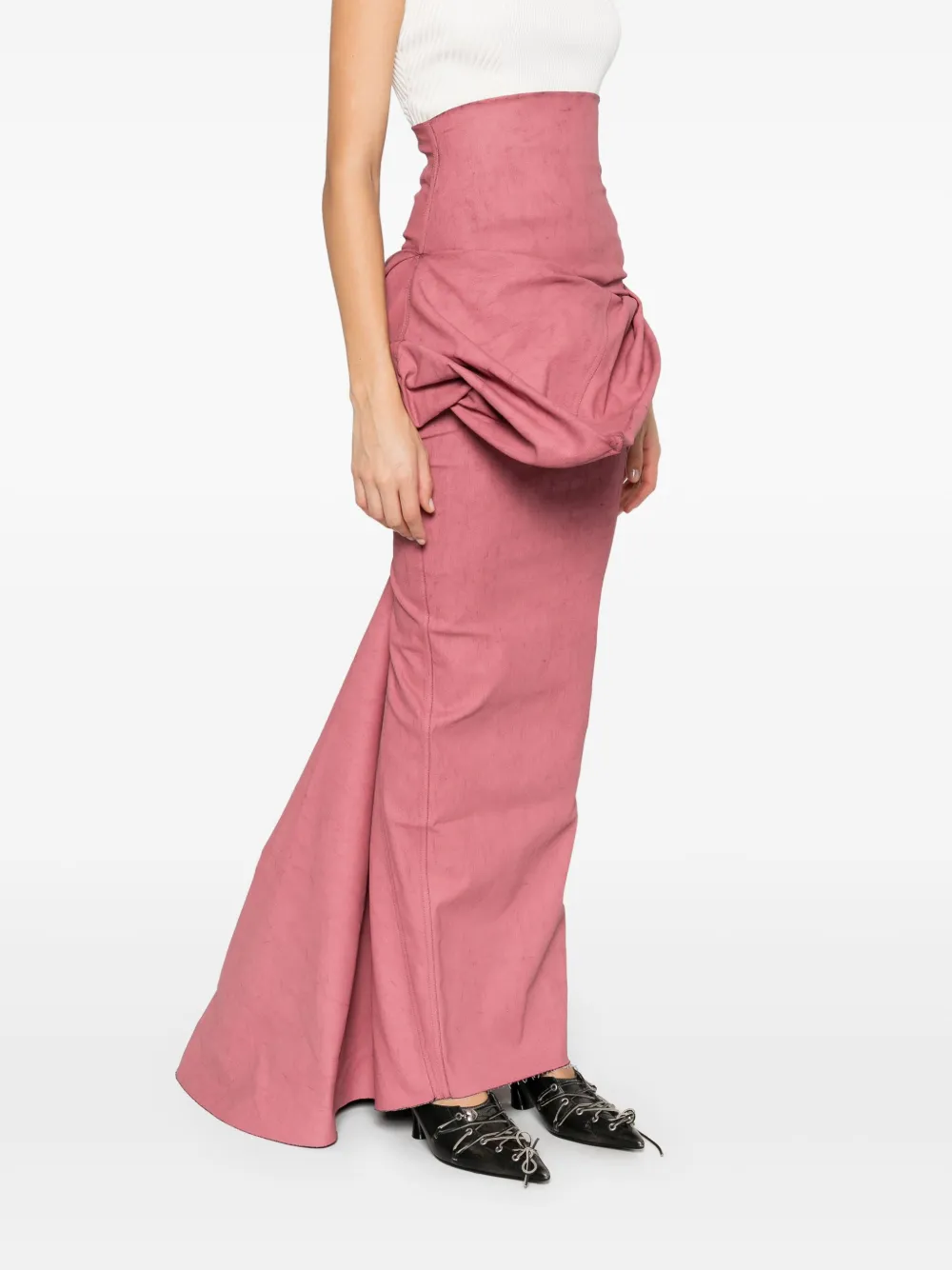 Rick Owens Gedrapeerde maxi-rok Roze