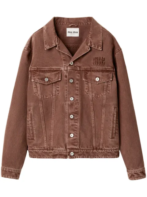 Miu Miu garment-dyed denim jacket